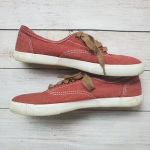 Margaritaville flat sneakers, faded red 7.5
